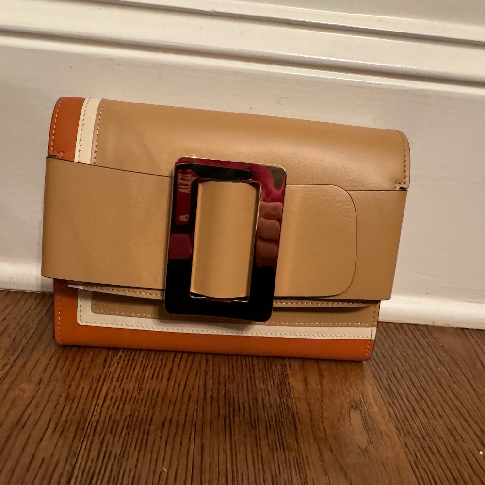 Buckle Travel Case Layer Block Leather Shoulder Bag